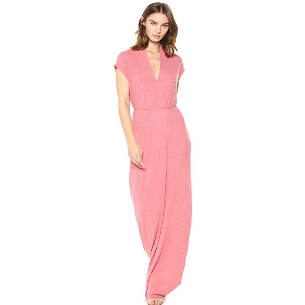 LUCKY BRAND v-neck ribbed maxi dre…